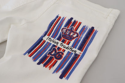White Slim Skinny Stretch Cotton Denim Jeans