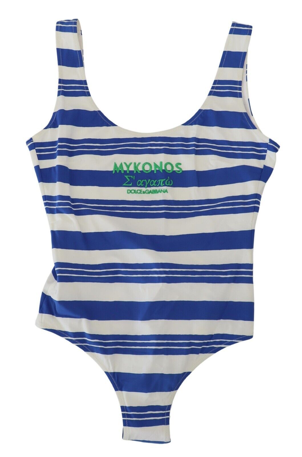 Riviera Chic Blue Striped One Piece Swimsuit