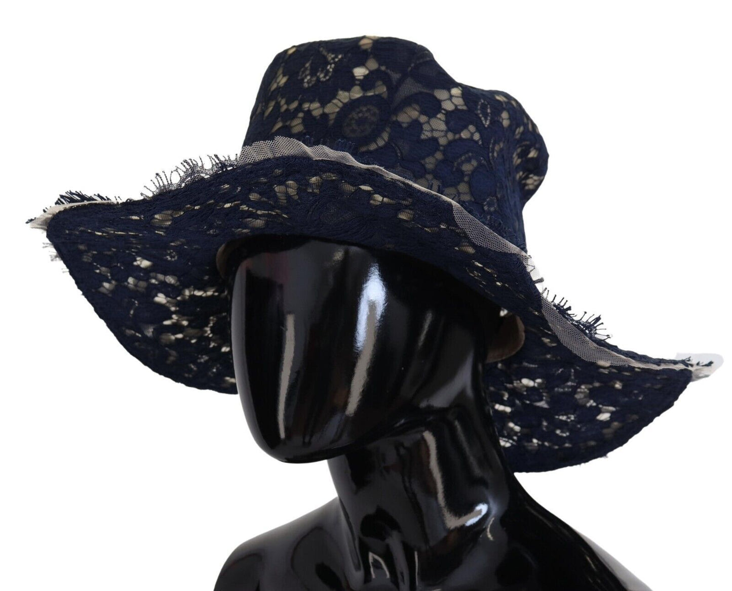 Elegant Wide Brim Blue Hat