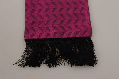 Elegant Magenta Silk Men's Scarf Wrap