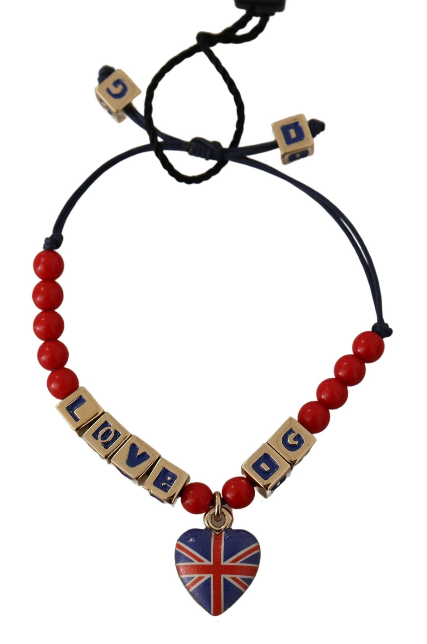 Elegant Blue, Red Glass & Zama Bracelet