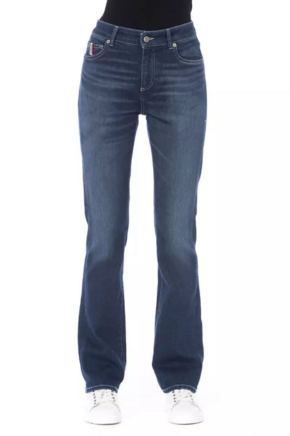 Blue Cotton Women's Jeans