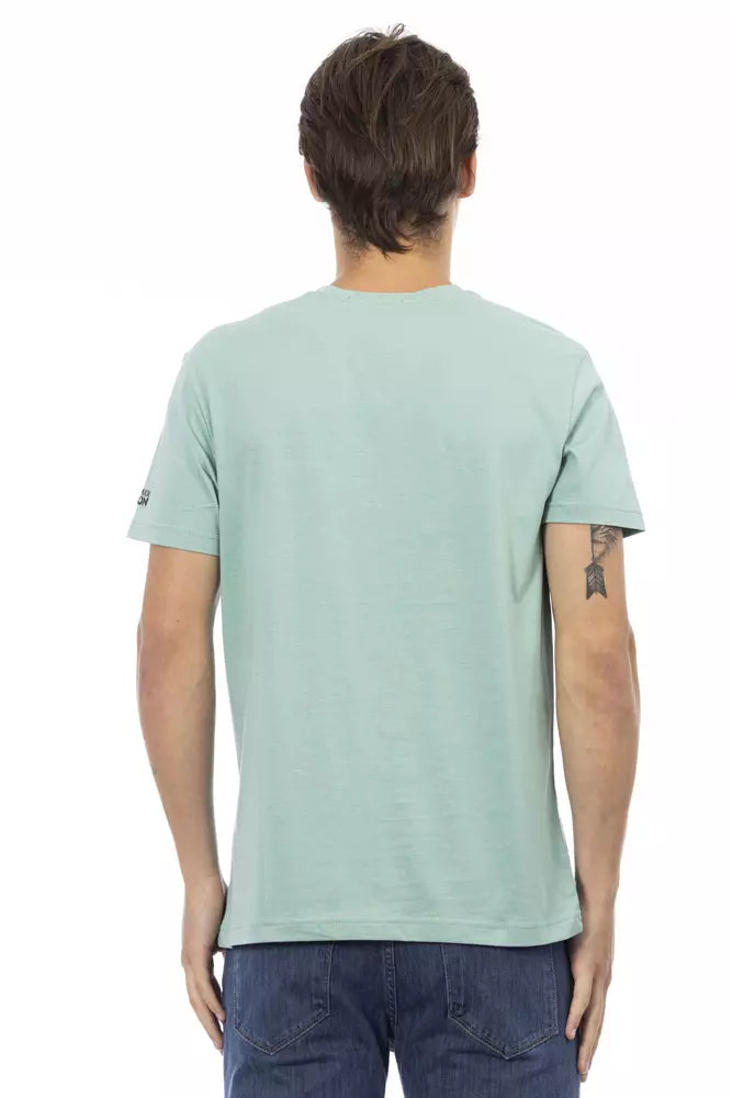 Green Cotton Men T-Shirt