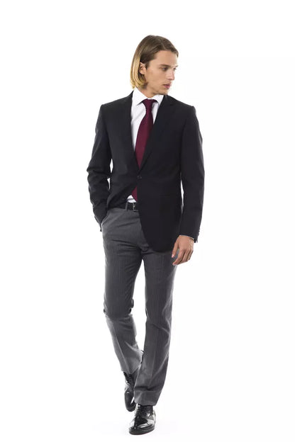 Black Wool Mens Blazer