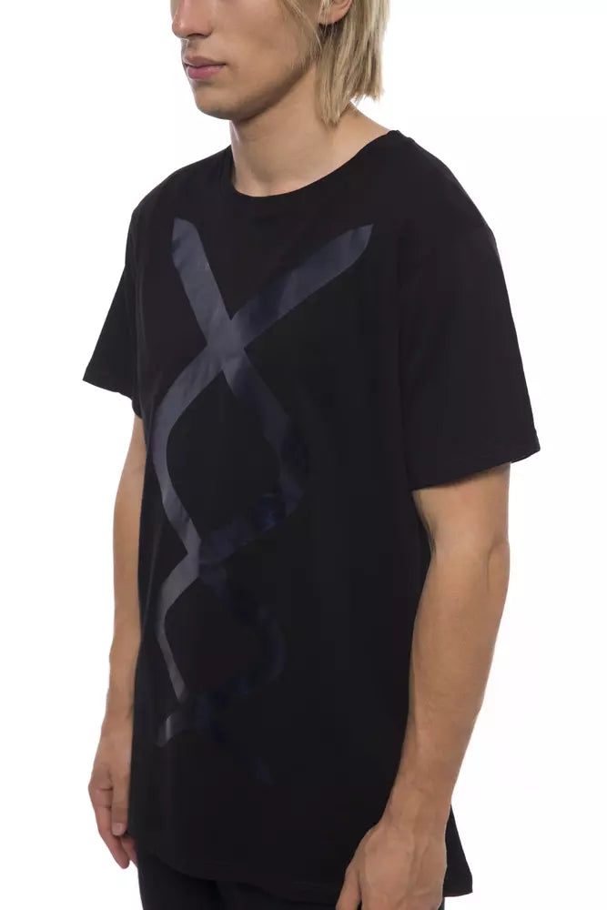 Black Cotton Men T-Shirt