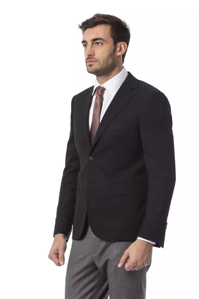 Black Wool Men's Blazer