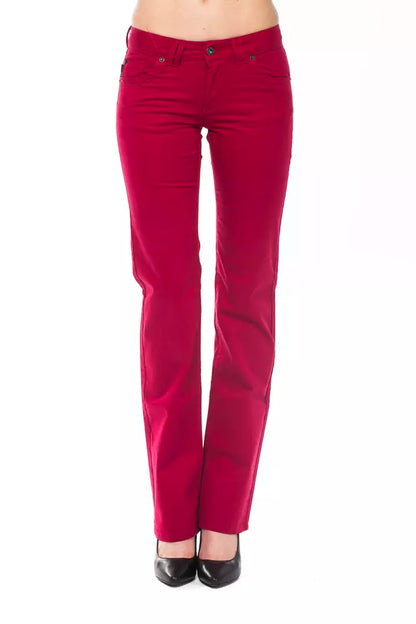 Red Cotton Women's Pant