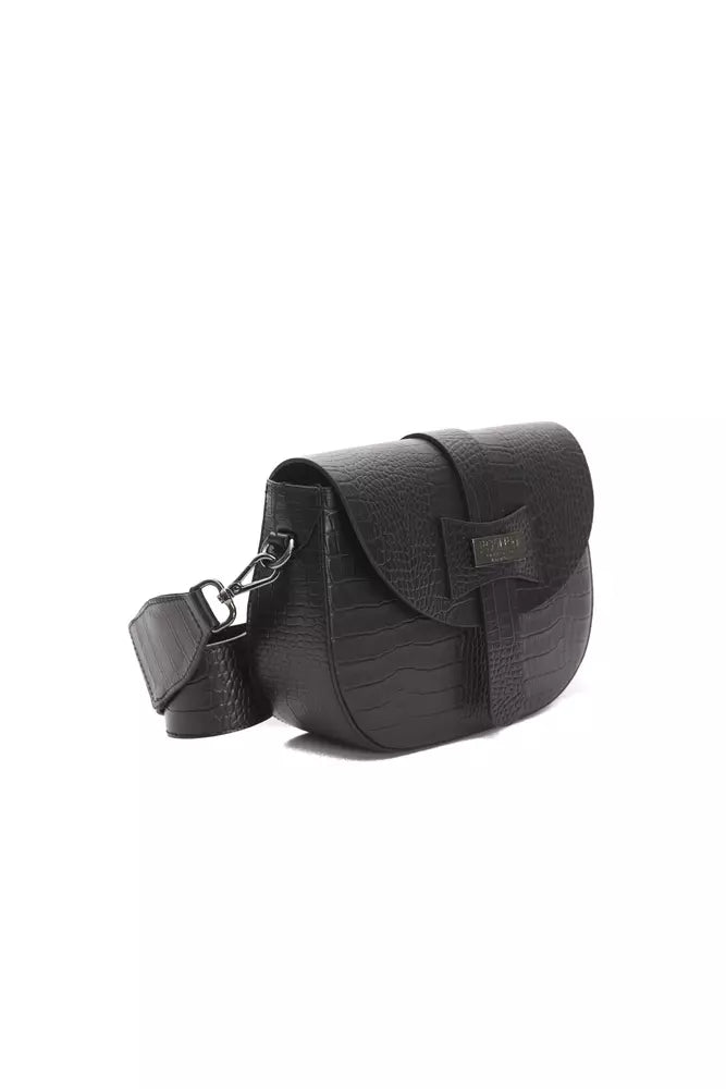 Black Leather Women Crossbody