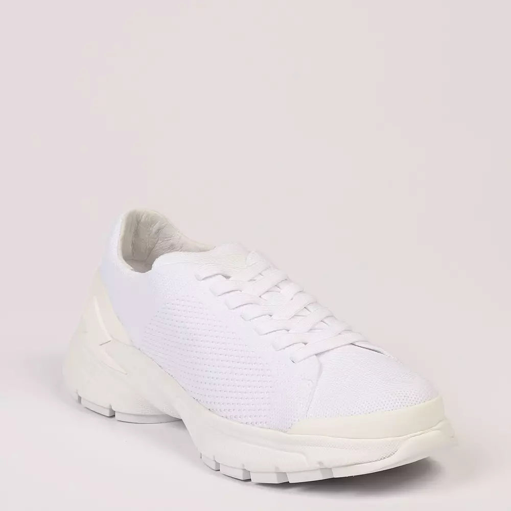 White Textile Men Sneaker