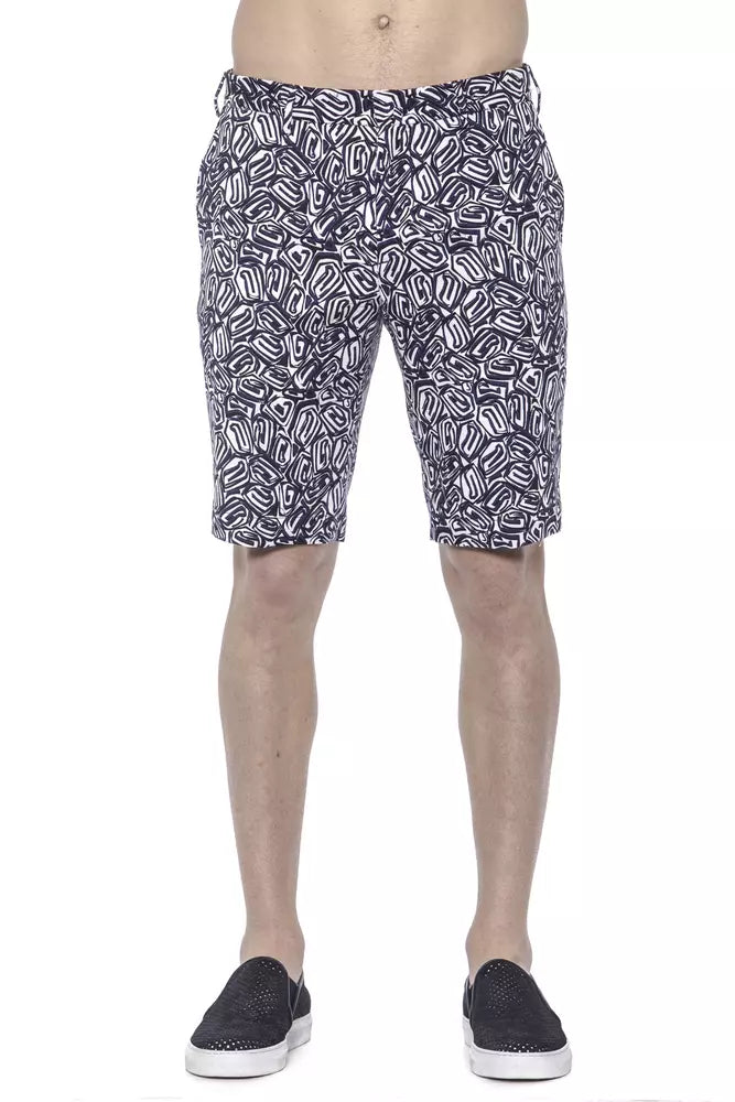 Blue Cotton Men Bermuda Short
