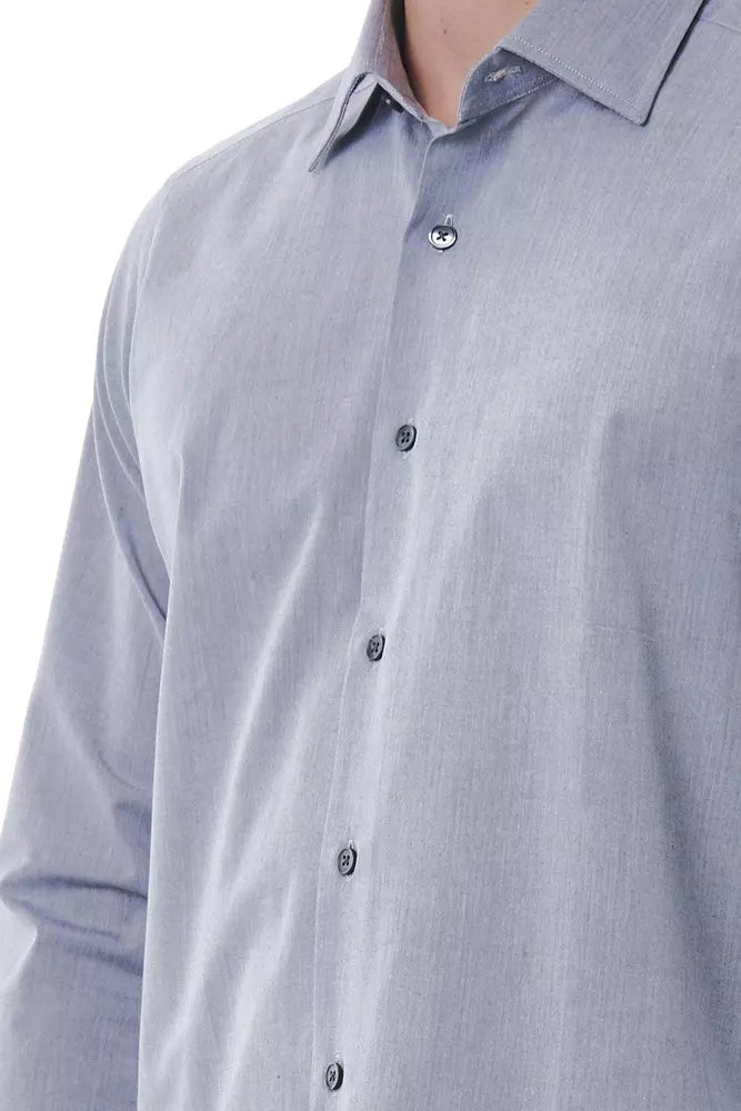 Gray Cotton Men Shirt