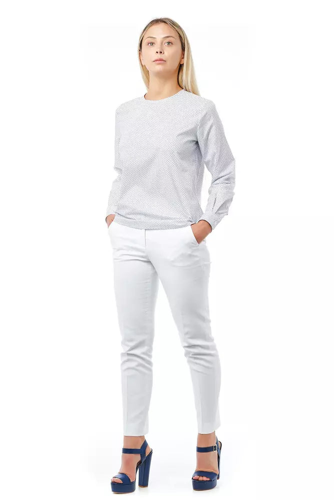 White Cotton Women Shirt