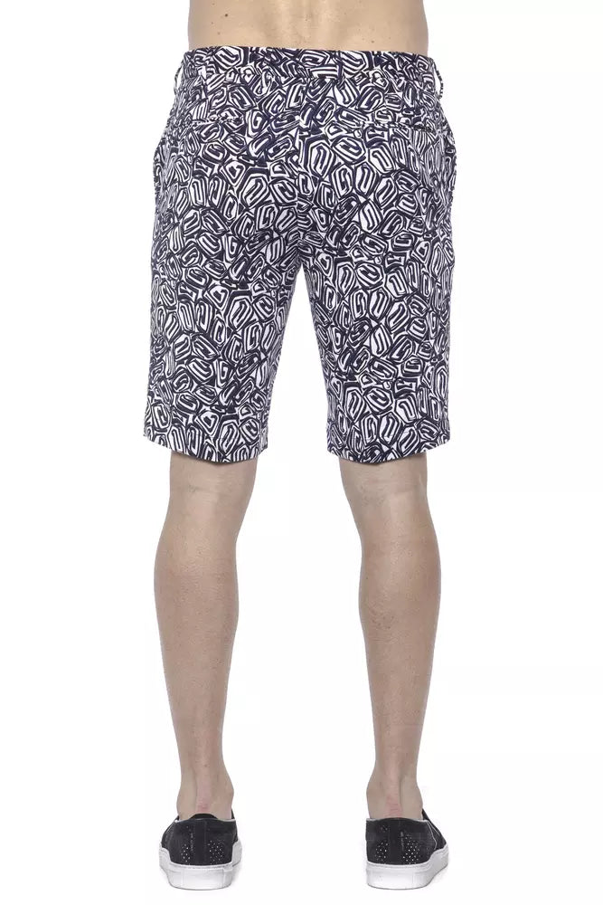 Blue Cotton Men Bermuda Short
