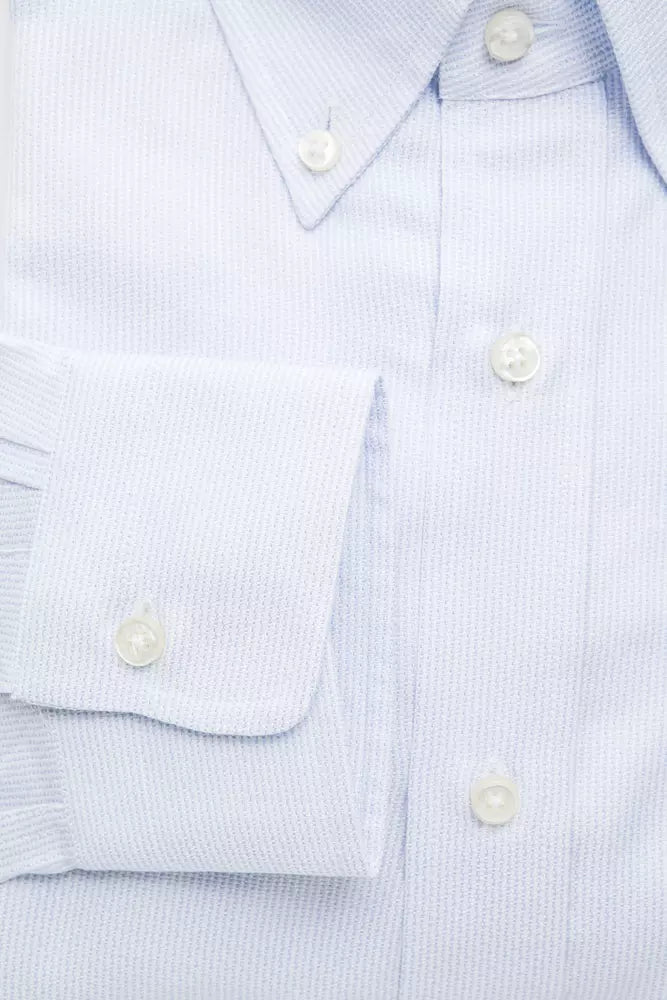 Light Blue Cotton Men Shirt