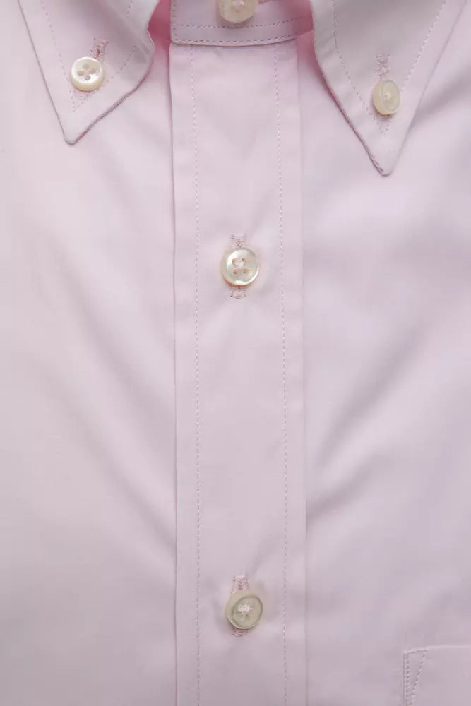 Pink Cotton Men Shirt