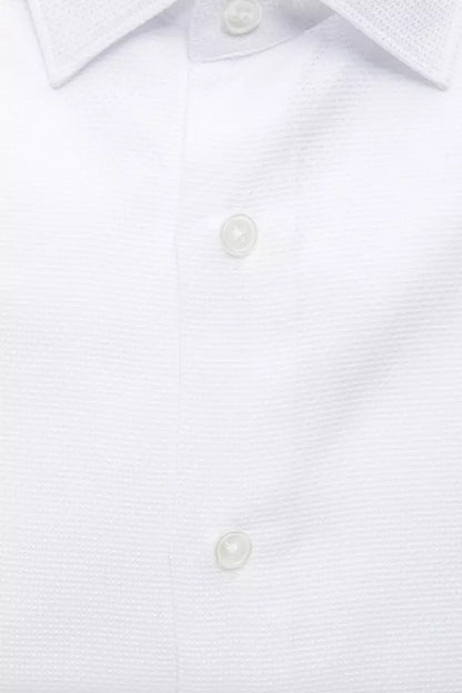 White Cotton Men Shirt