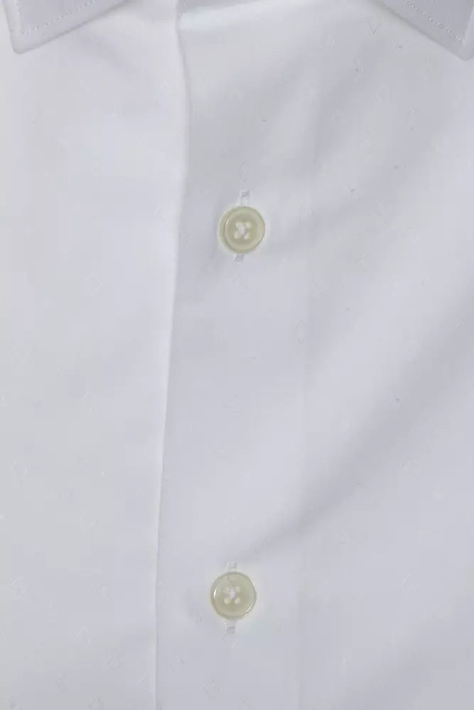 White Cotton Men Shirt