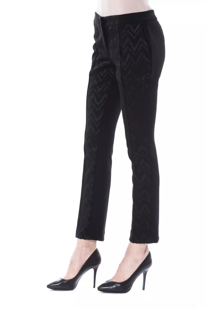 Black Acrylic Women Pants