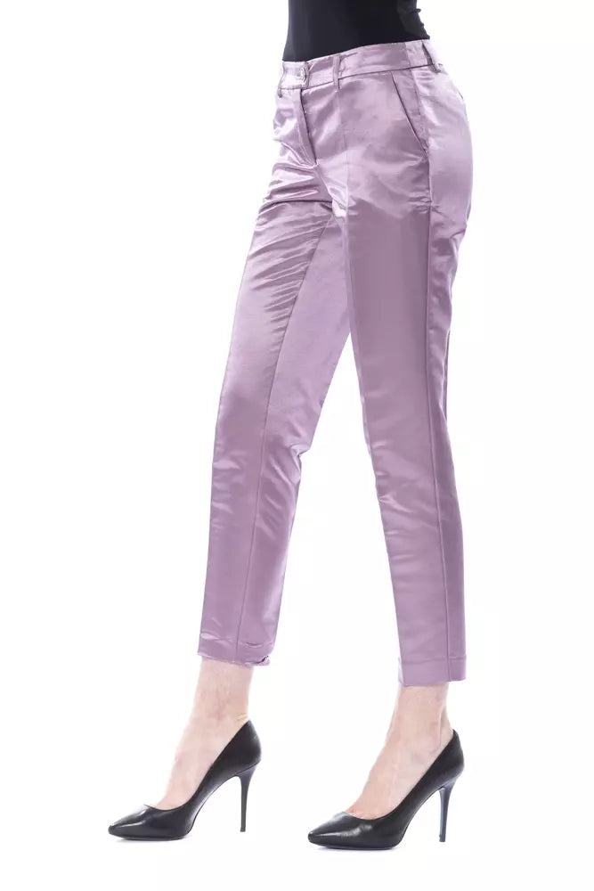 Purple Cotton Women Pant