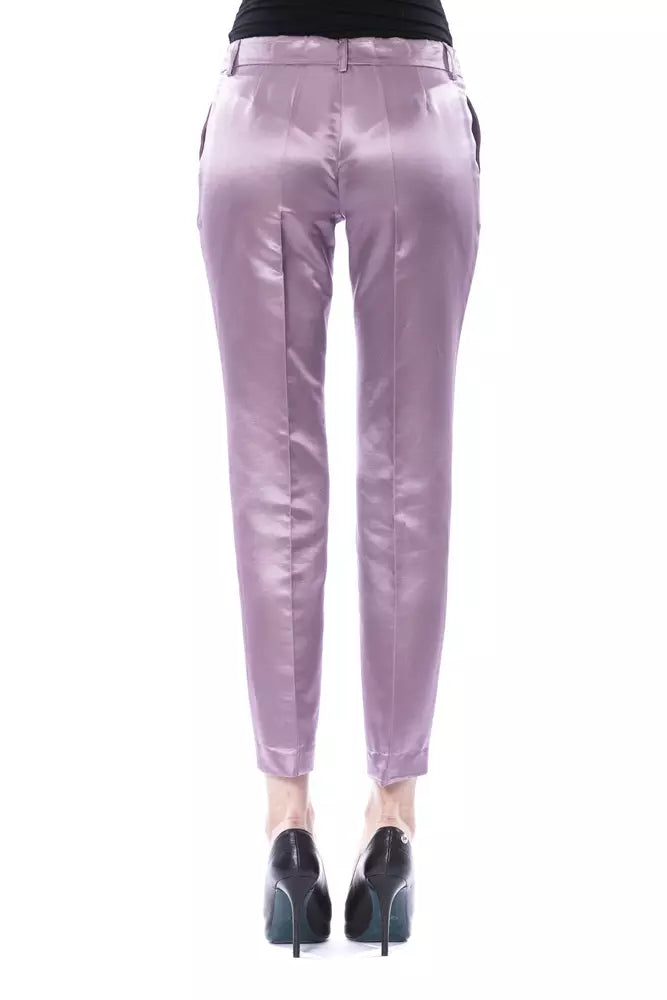 Purple Cotton Women Pant