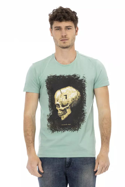 Green Cotton Men T-Shirt