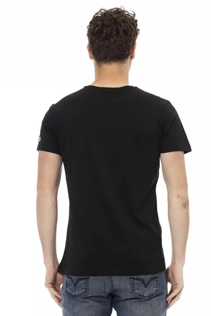 Black Cotton Men's T-Shirt