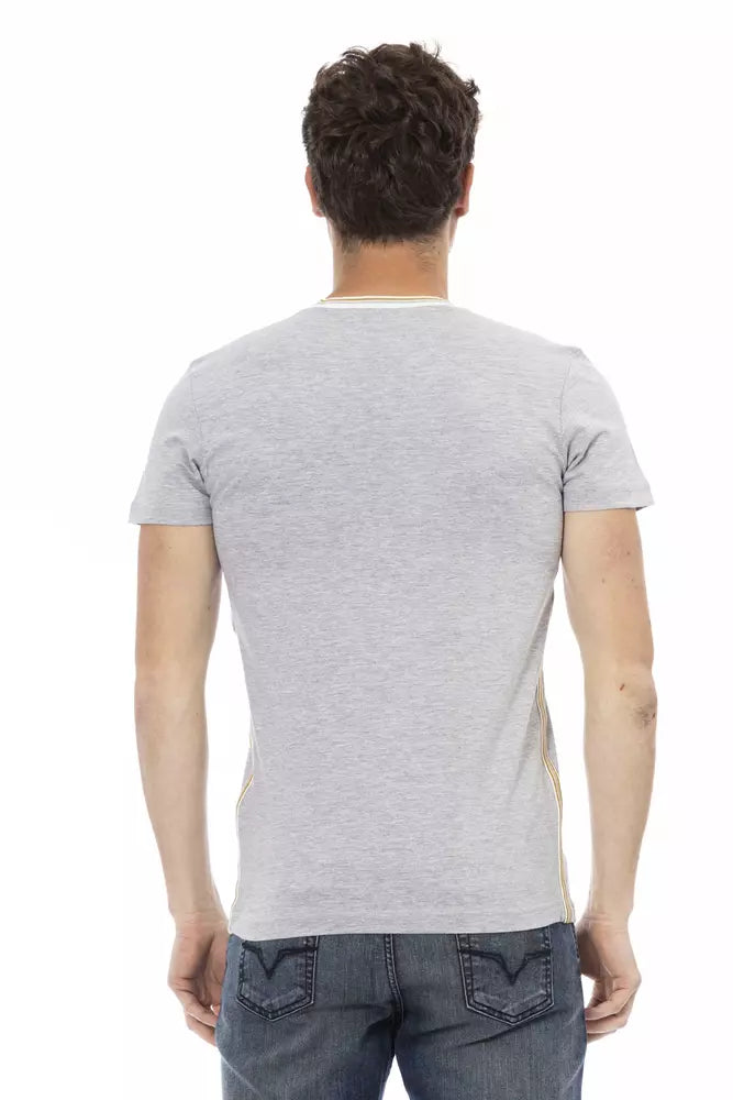 Gray Cotton Men T-Shirt