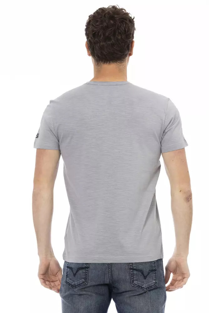 Gray Cotton Men's T-Shirt