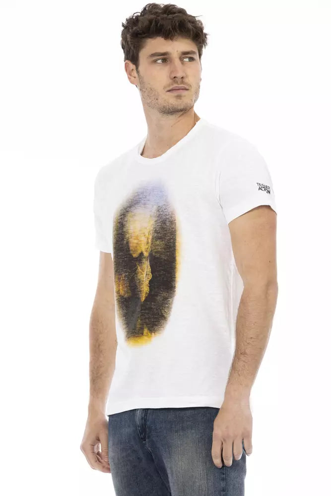 White Cotton Men T-Shirt