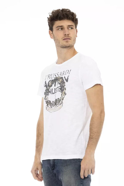 White Cotton Men's T-Shirt