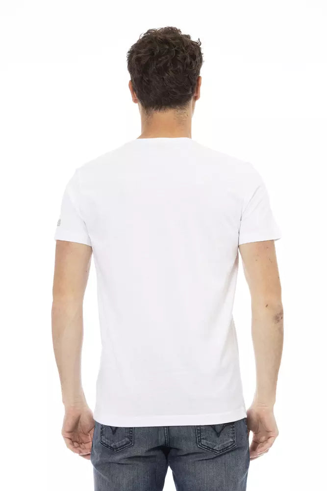 White Cotton Men T-Shirt