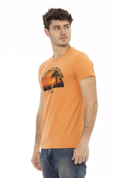 Orange Cotton Men TShirt