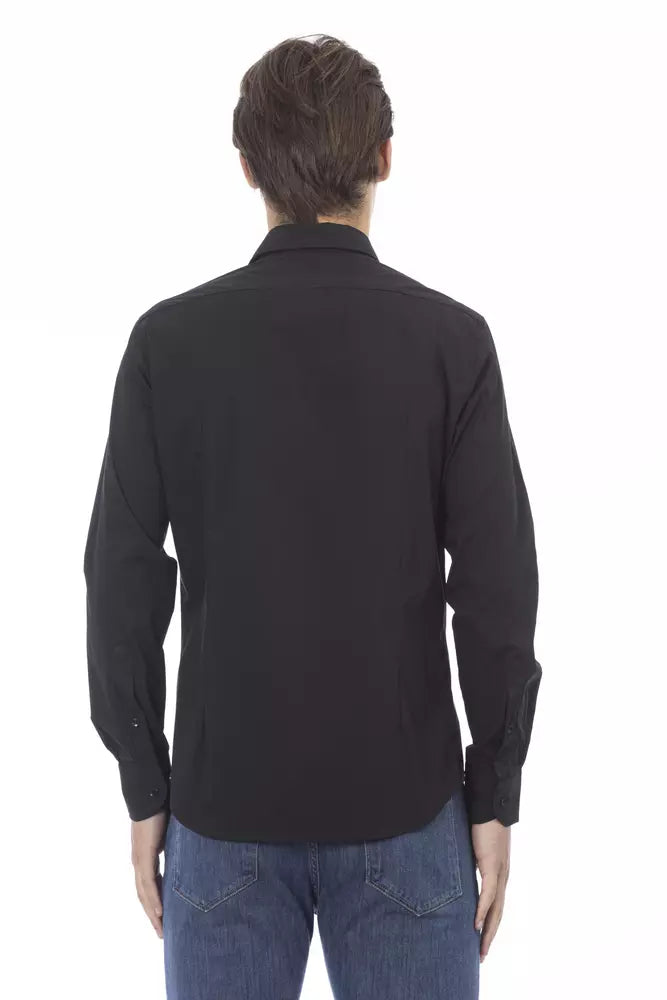 Black Cotton Men's Shirt