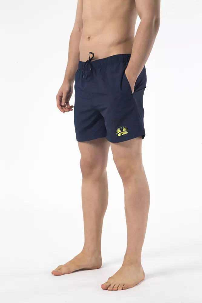 Blue Nylon Men's Swim Short