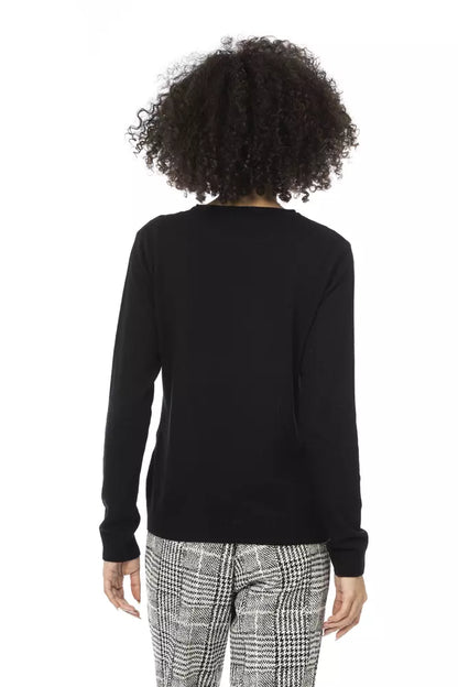 Black Wool Women Sweater