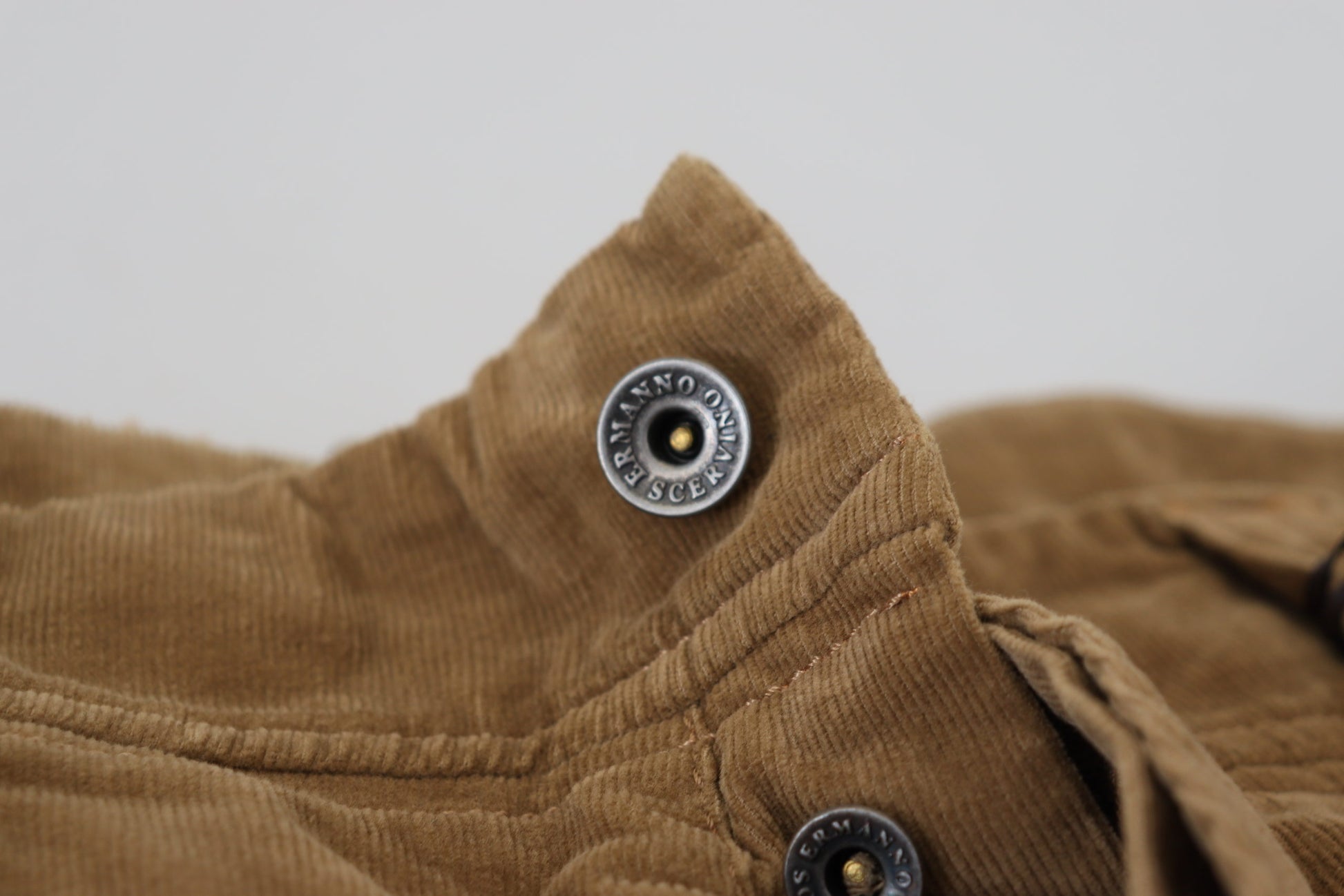 Brown Cotton Corduroy Cargo Pants