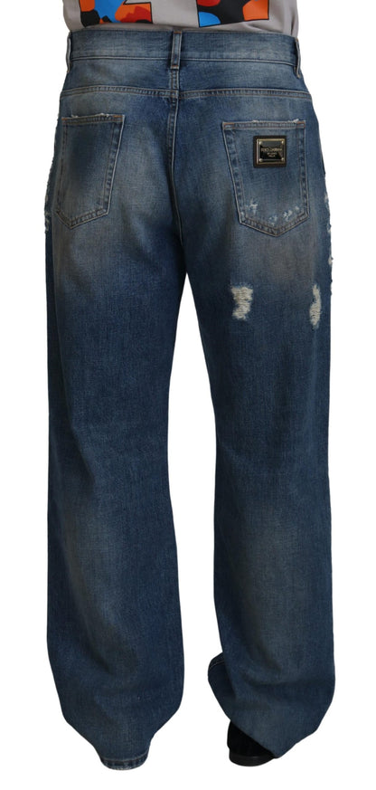 Stunning Tattered Denim Italian Jeans