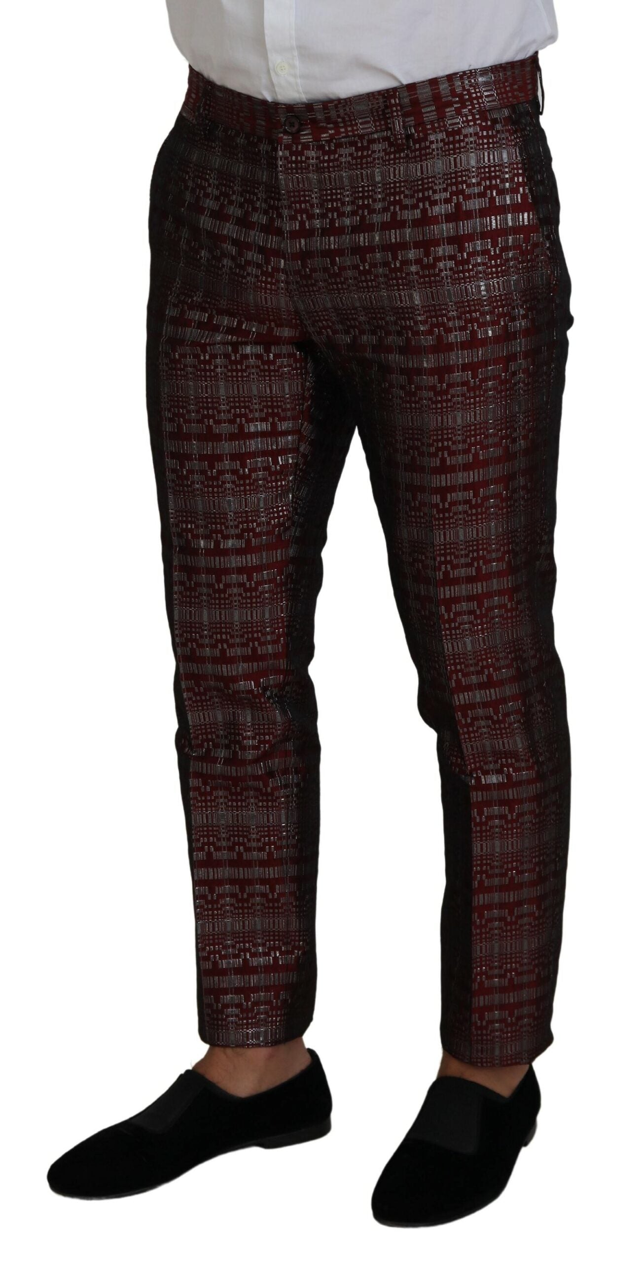 Bordeaux Silver GOLD Slim Fit Suit