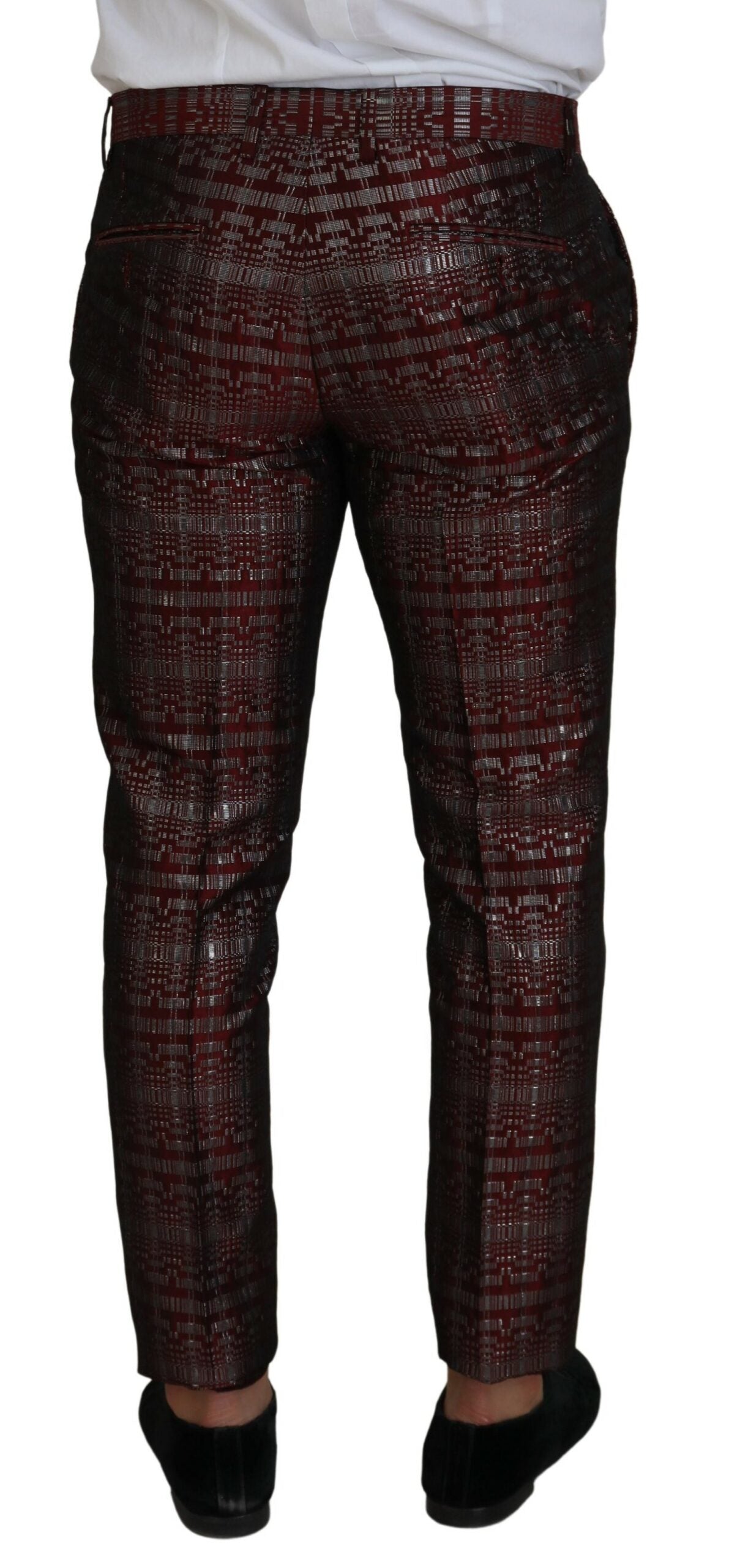 Bordeaux Silver GOLD Slim Fit Suit