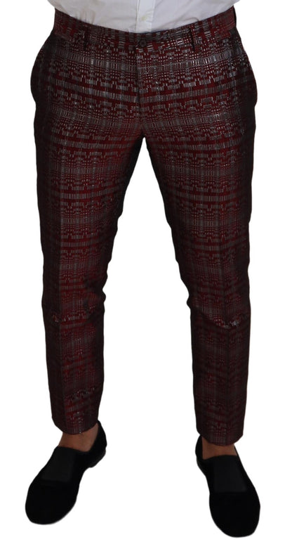 Bordeaux Silver GOLD Slim Fit Suit