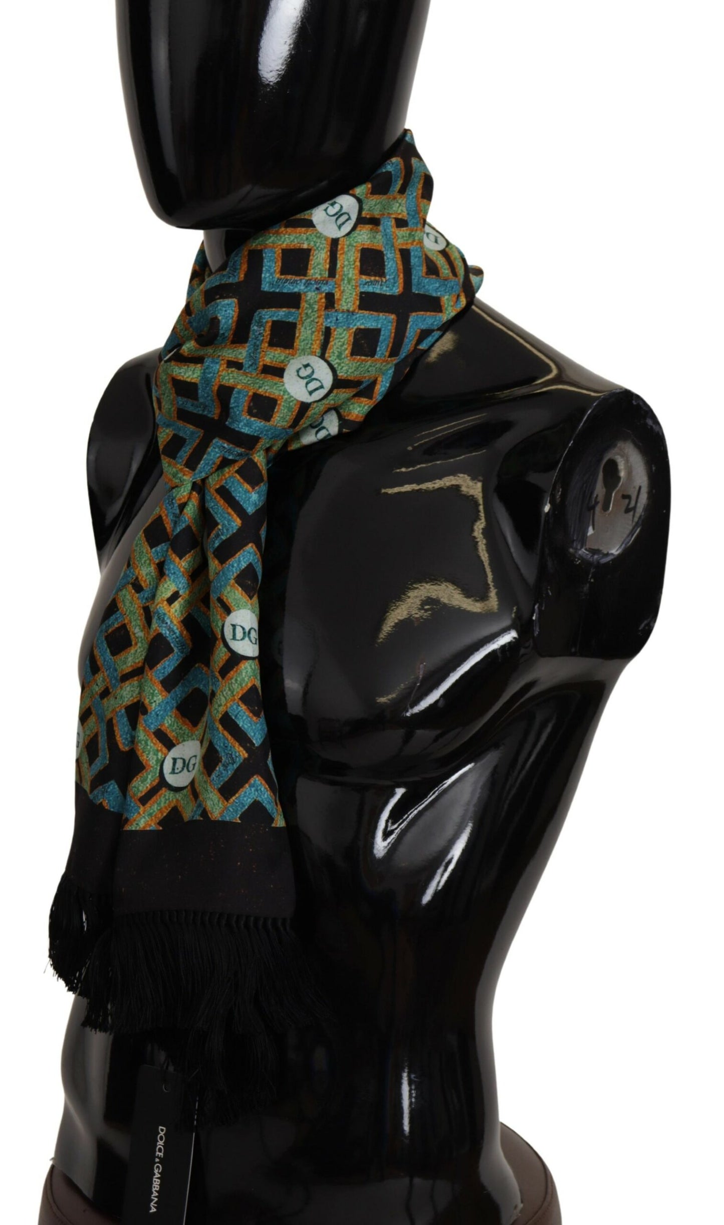 Elegant Multicolor Silk Men's Scarf