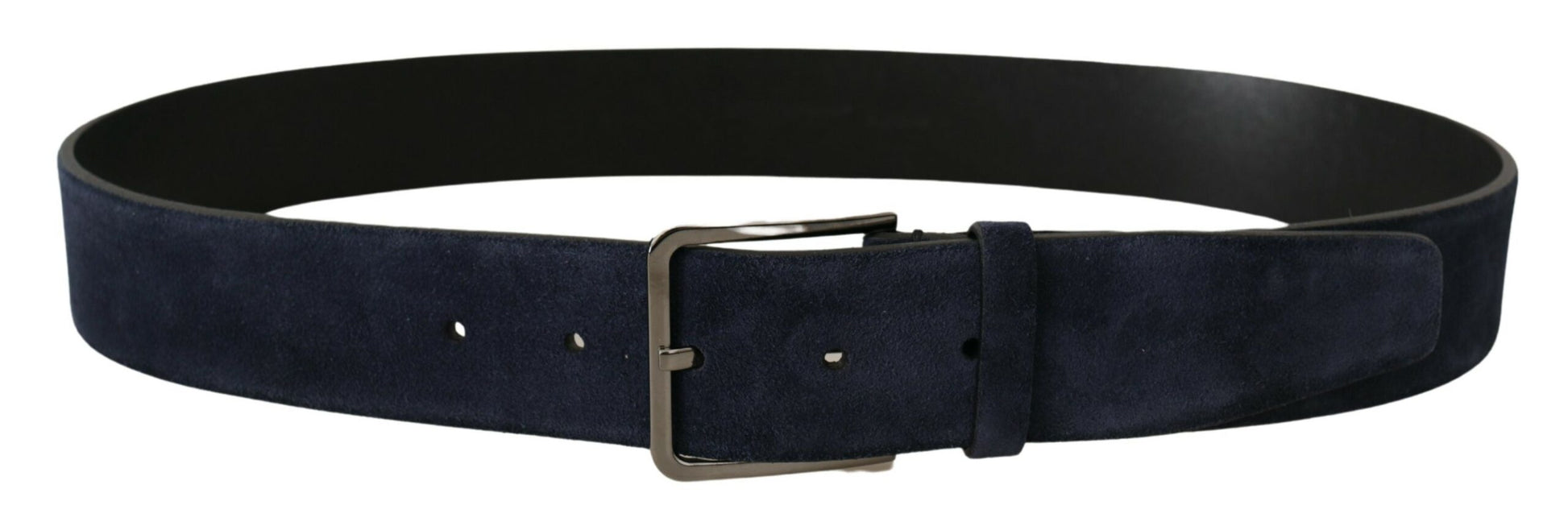 Navy Elegance Velvet Leather Belt