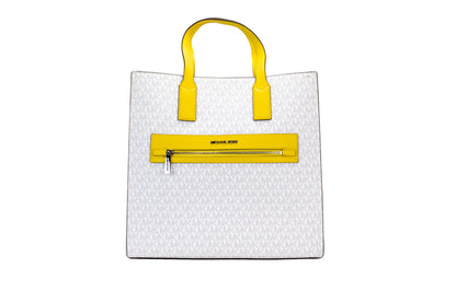 Kenly Large Signature Citrus PVC North South Tote Computer Handbag