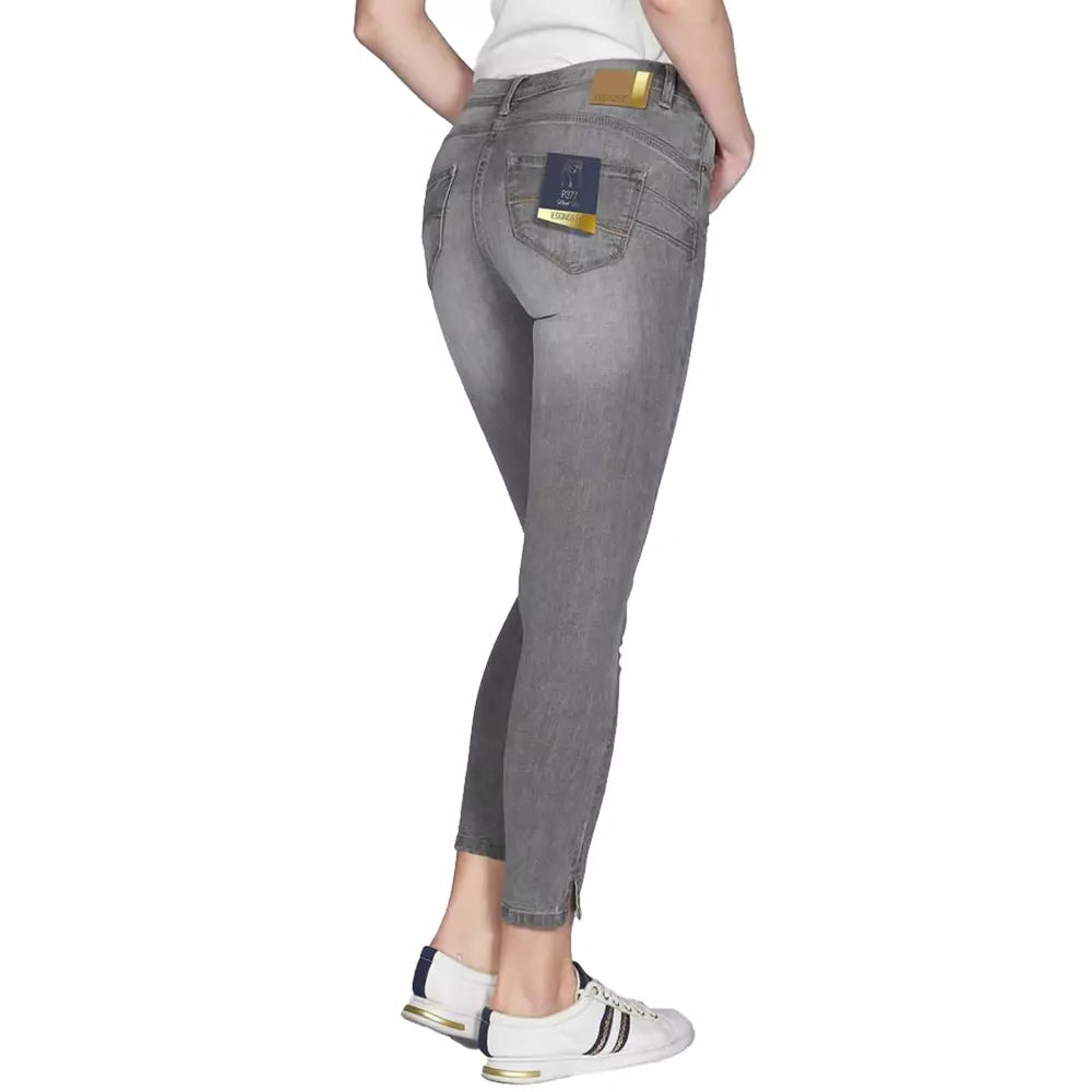 Gray Cotton Women's Jeggings