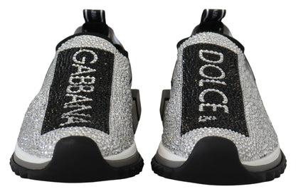 Sparkling Silver Rhinestone Sneakers