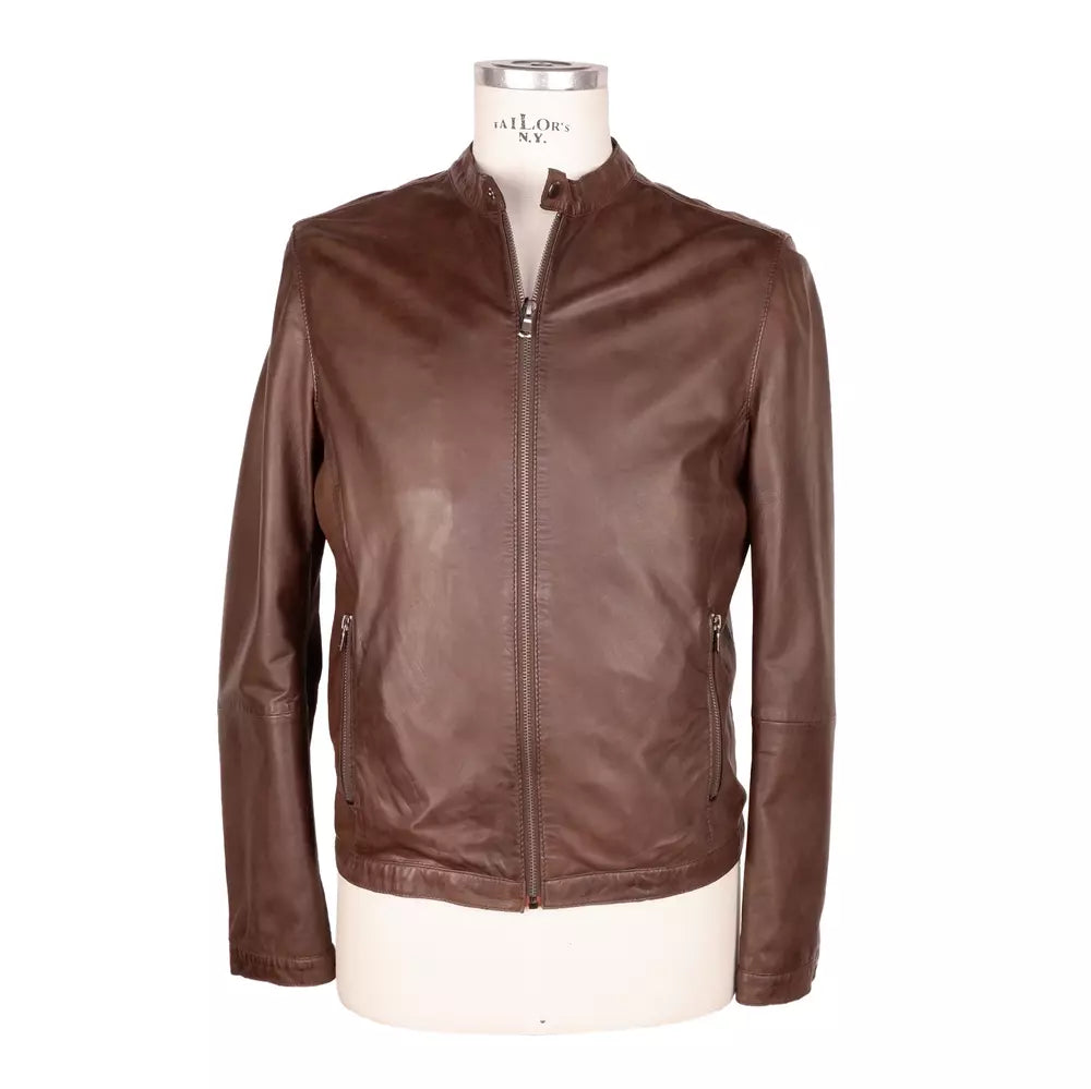 Brown Leather Men Jacket