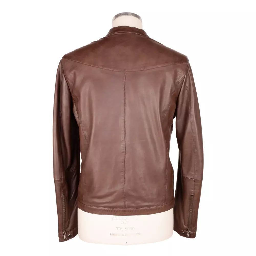 Brown Leather Men Jacket