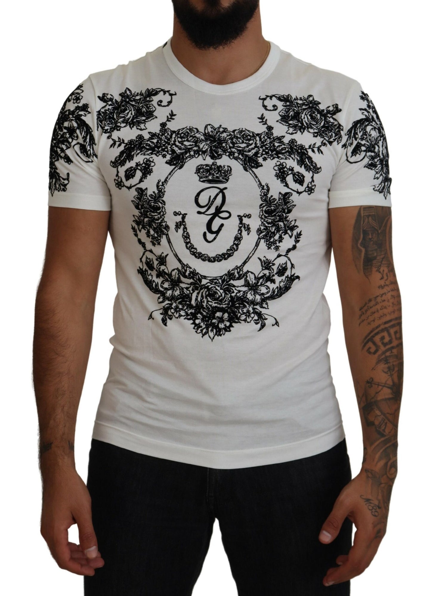 Elegant Floral Crown Tee