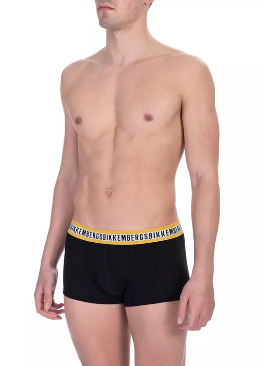Black Cotton Men's Trunk Pack