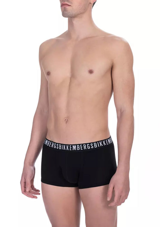 Black Cotton Men's Trunk Underwear Pack